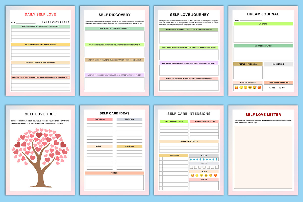 2025 Self-Love Journal Canva, a Stationery Template by Designmela01 (Photo 6 of 6)