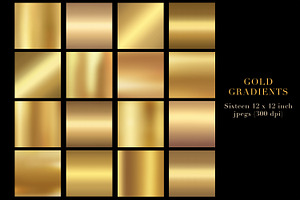 Gold Gradient Foil Backgrounds