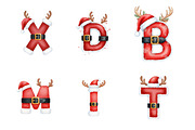 Winter Christmas Santa Alphabet PNG, an Illustration by SinaCreation (Thumbnail 3 of 7)
