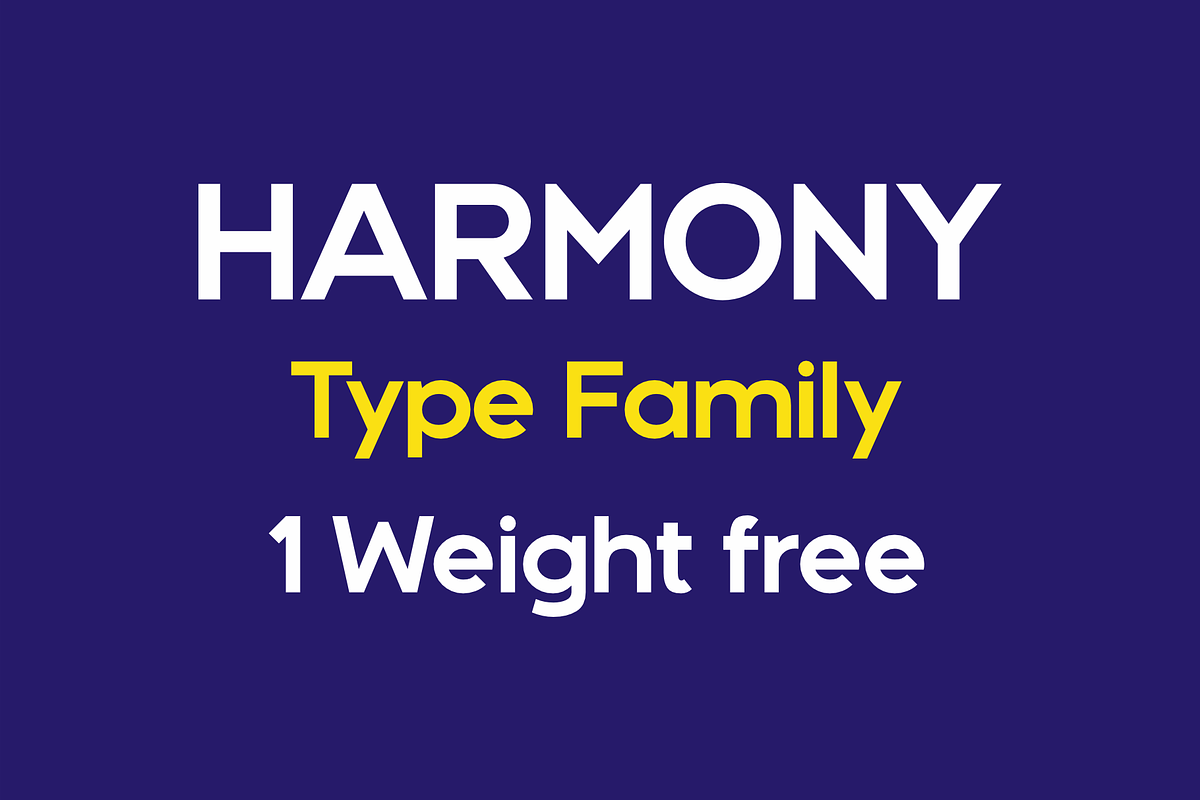 Harmony sans serif typefamily, a Sans Serif Font by Michał Pieczyński (Photo 1 of 5)