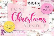 Christmas Font Bundle, a Handwritten Font by Yoga Letter (Thumbnail 1 of 8)