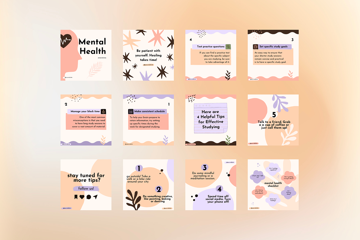 Therapist Instagram Templates, a Social Media Template by Adored Templates (Photo 7 of 10)