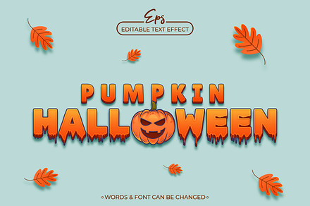 Pumpkin Halloween Text Effect