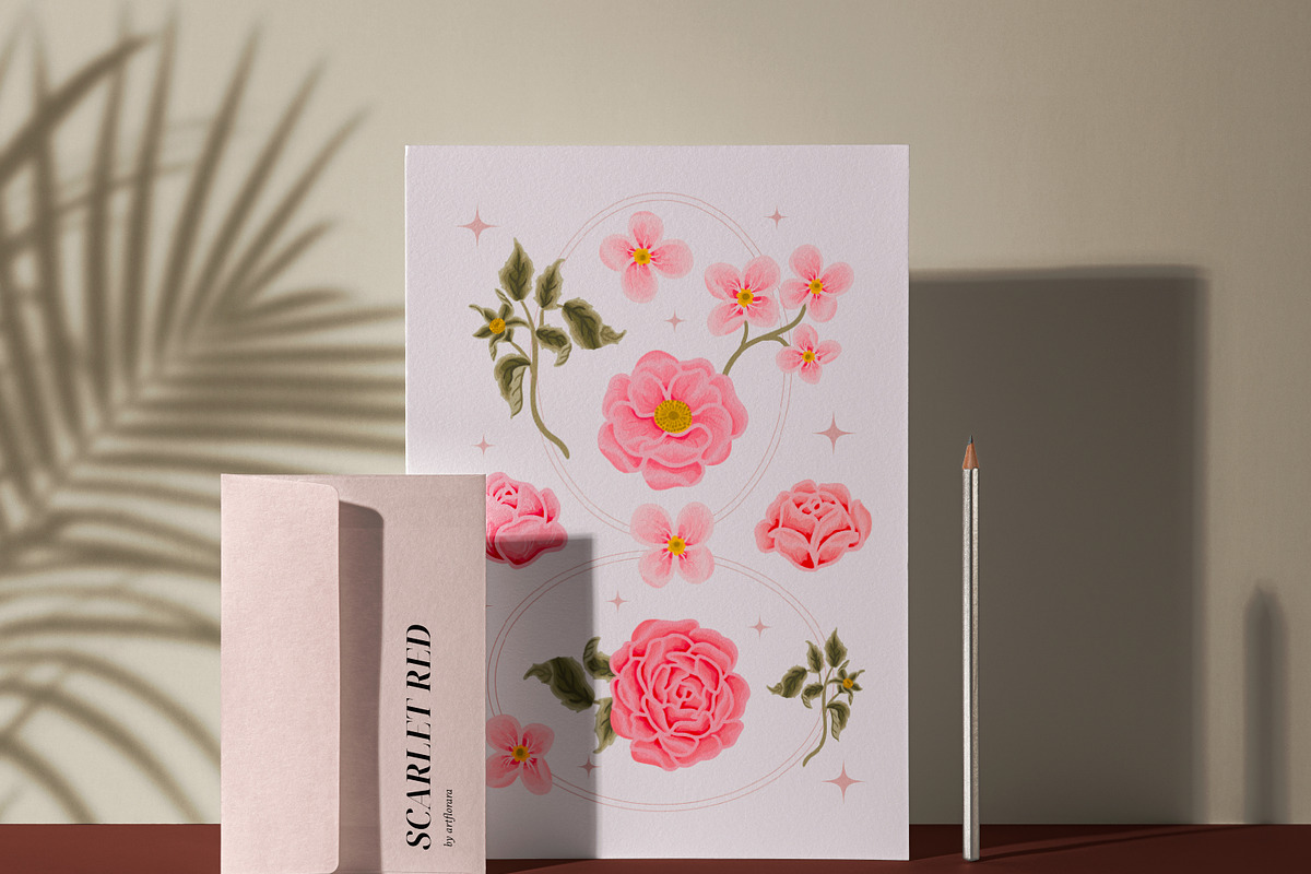 SCARLET RED - Flower Collection, an Object Graphic by Artflorara (Photo 2 of 12)
