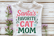 Christmas Cat Mom Santa's Favorite, an Illustration by CraftArtStudio (Thumbnail 2 of 4)