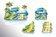 Water Park. Watercolor collection, a Person Illustration by Daria Ustiugova (Thumbnail 11 of 14)