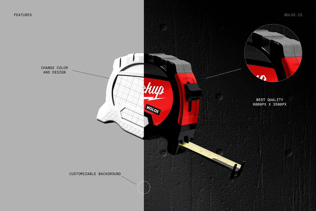Tape Measure Mockup, a Product Mockup by Monolime (Photo 3 of 7)