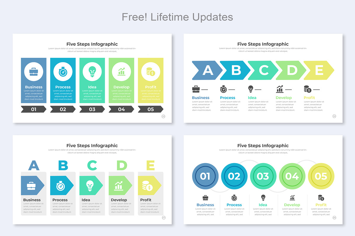 Five Steps Infographic Template EPS, a Presentation Template by Mighty-Slide (Photo 3 of 7)