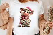 Funny Christmas Farm Animals, a Seasonal Illustration by CreationArt (Thumbnail 6 of 9)