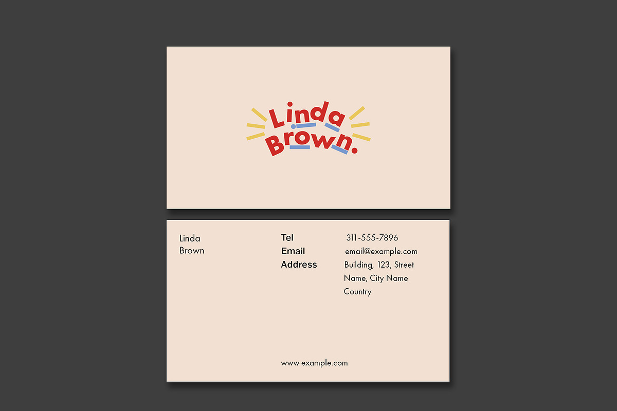 Tan Creative Business Card, a Business Card Template by wavebreak