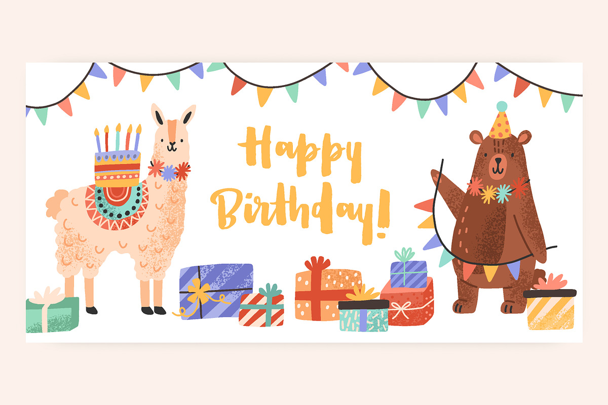 Happy Birthday cards with animals, an Animal Illustration by Good Studio (Photo 3 of 5)