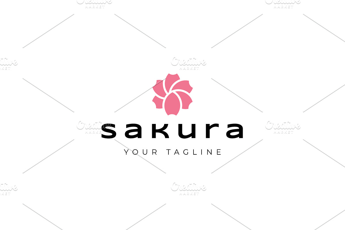 Sakura icon template illustration, a Branding & Logo Template by Dyn Studio (Photo 1 of 2)
