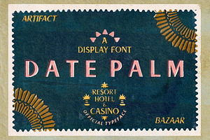 Datepalm | Tropical Stamp Sans, a Sans Serif Font by Artifact Bazaar