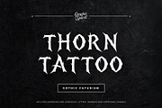 Thorn Tattoo Decorative Font, a Handwritten Font by Graphic Spirit (Thumbnail 1 of 8)