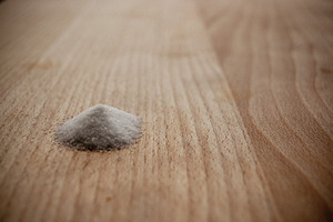 Salt on wood