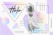 HOLO - Minimal square banner designs, a Social Media Template by Ninos Mandala (Thumbnail 1 of 4)
