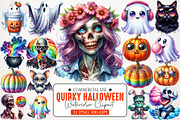 Quirky Halloween Sublimation Clipart, an Illustration by RobertsArt (Thumbnail 1 of 7)