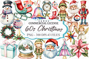 Vintage Fifties 60s Christmas Clipar, an Illustration by designcity5 (Thumbnail 1 of 5)