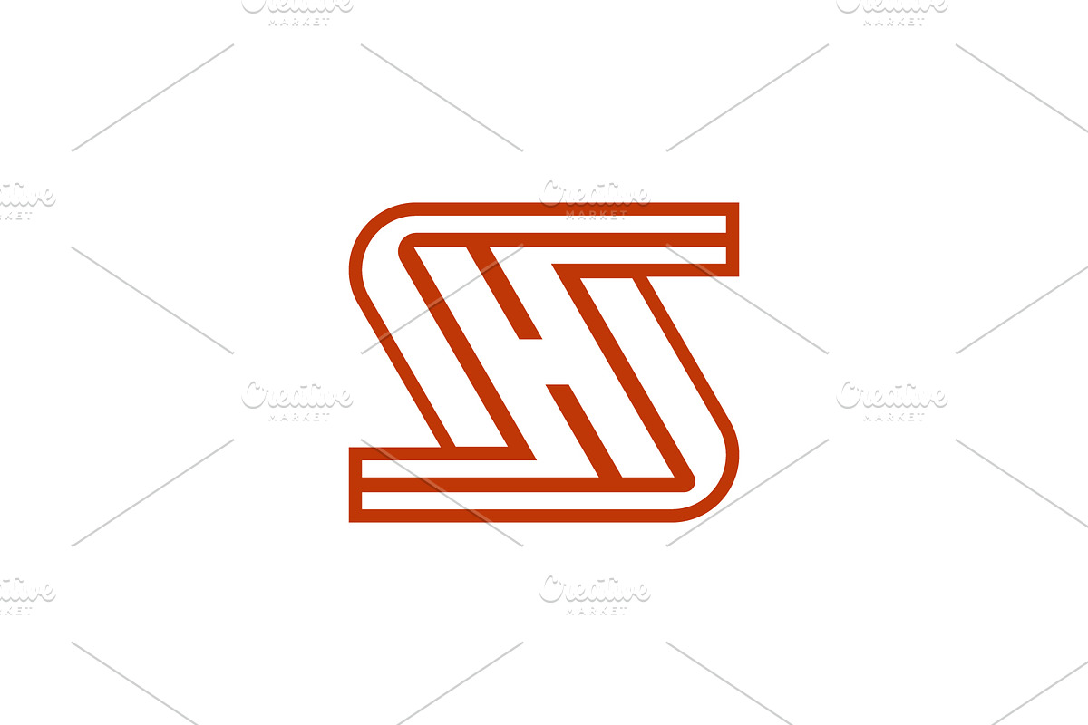 initial letter SH or HS logo, a Branding & Logo Template by Rasagama Studio