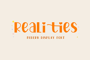Realities - Display Font, a Sans Serif Font by Yuby Creative
