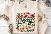 Stay Cozy & Shine Christmas PNG, a Seasonal Illustration by DreamPrint404 (Thumbnail 6 of 6)