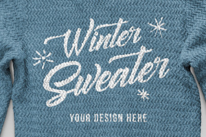 Knitted Winter Sweater Mockup