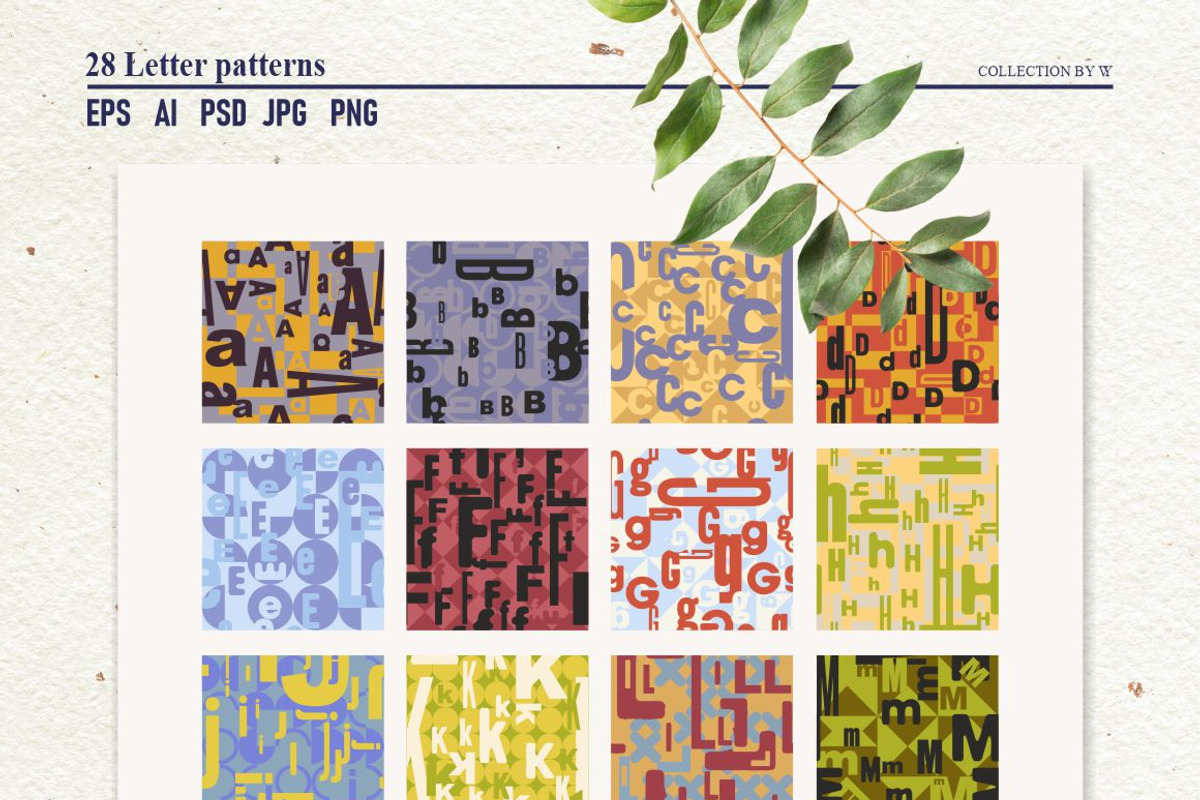 Patterns of letters, numbers, a Pattern Graphic by Collection by VY (Photo 4 of 14)