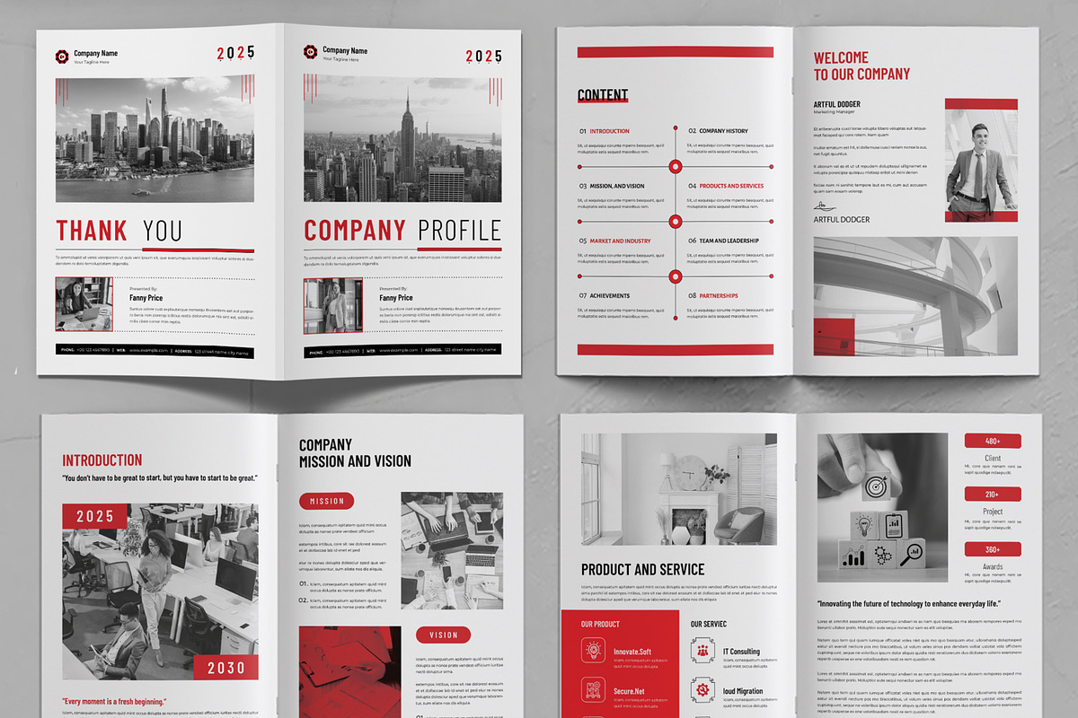Company Profile Template Layout, a Brochure Template by ContestDesign (Photo 2 of 3)
