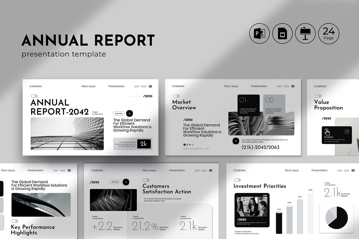 Annual Report Presentation Template, a Presentation Template by Creative-Work (Photo 1 of 9)