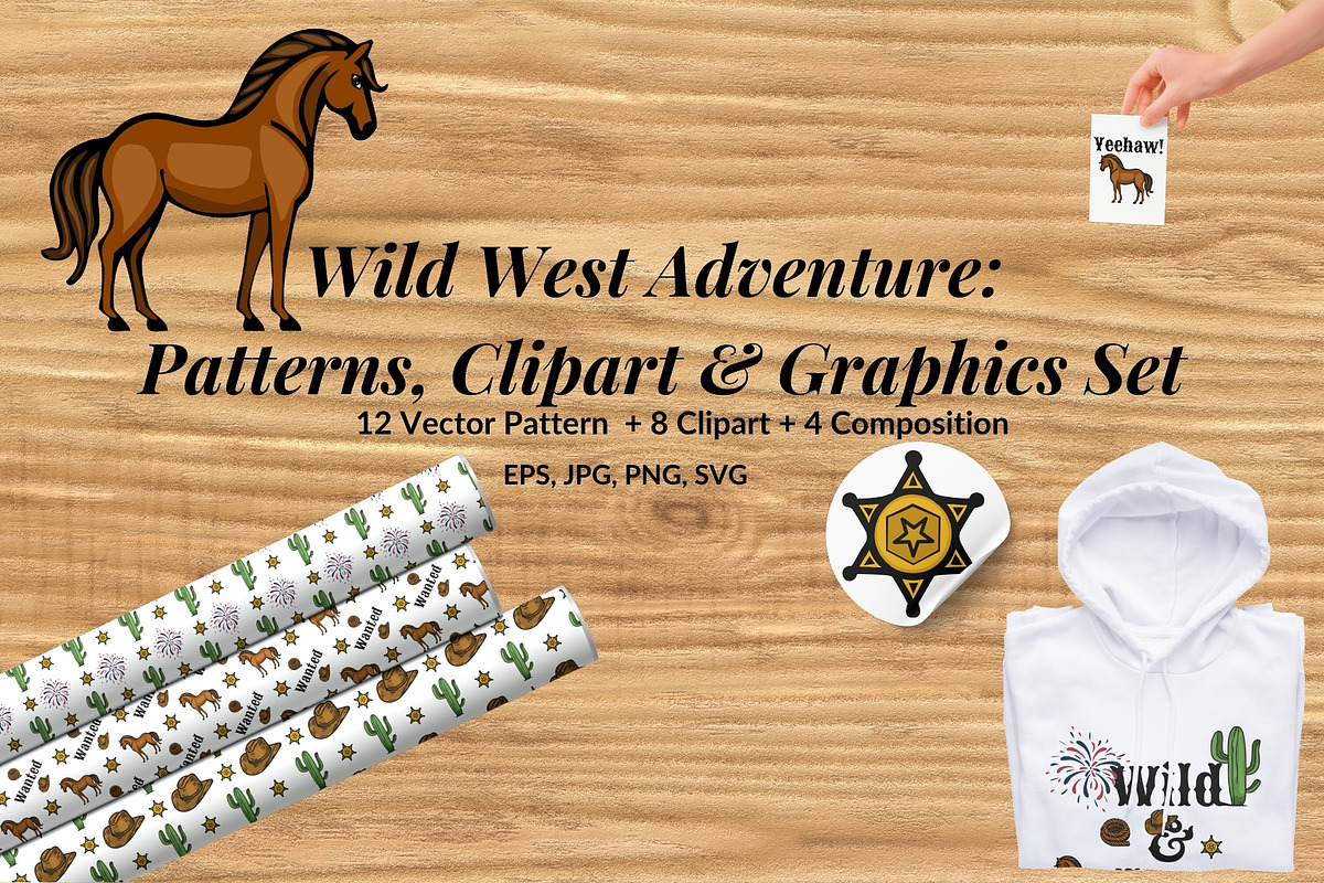 Wild West Adventure, a Pattern Graphic by Elatedowl (Photo 1 of 13)