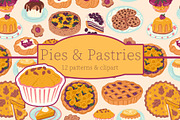 Pies & Pastries patterns clipart, a Food Illustration by Carpet Tapete Pretzel (Thumbnail 1 of 15)