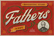 Fathers - Vintage Old Lettering Font, a Font by Konstantine Studio (Thumbnail 1 of 8)