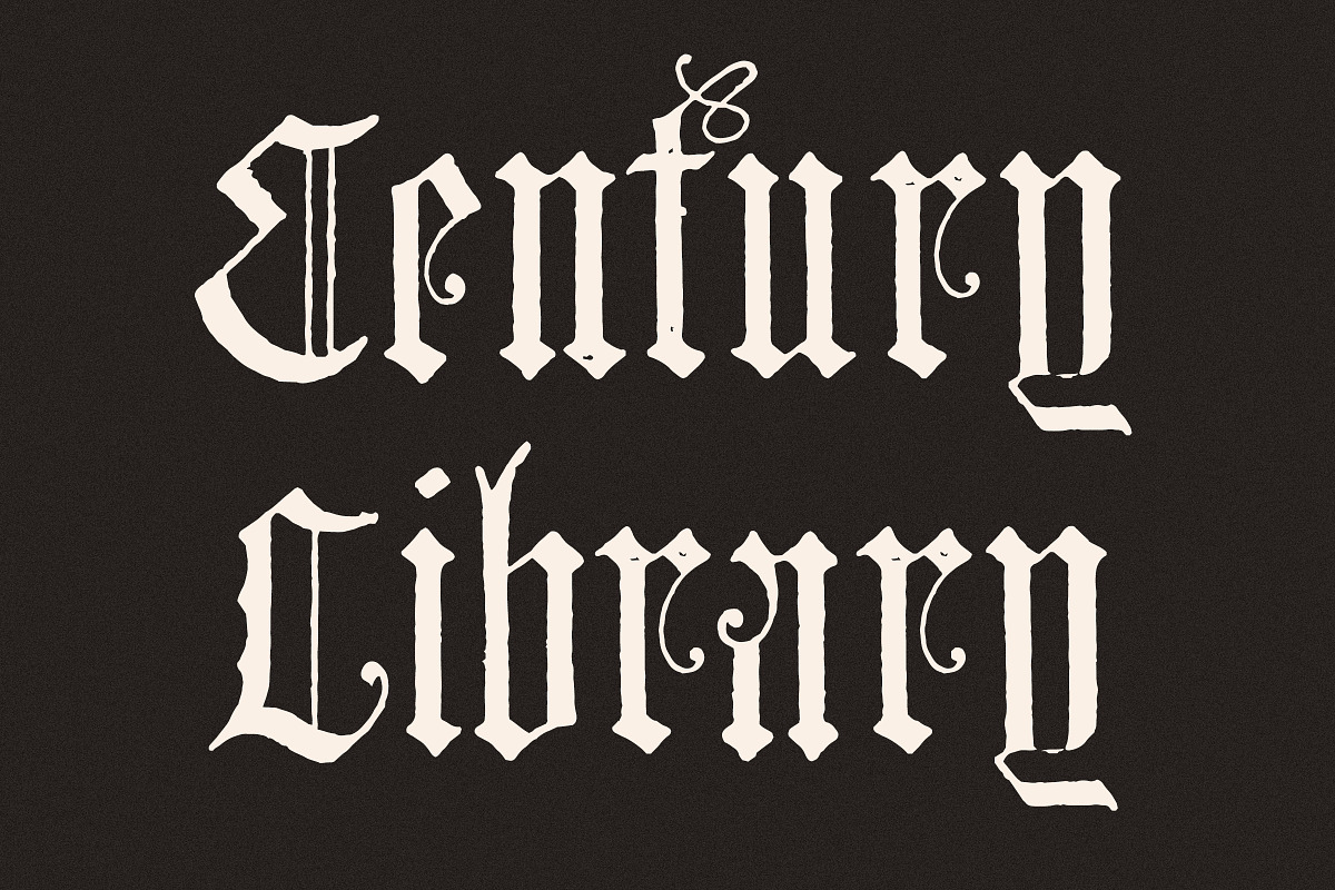 Vintage Gothic Blackletter Font No17, a Blackletter Font by Century Library (Photo 6 of 6)