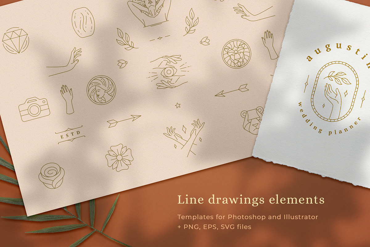 Logo Line Elements Collection, a Decorative Illustration by Vasya Kobelev (Photo 1 of 11)