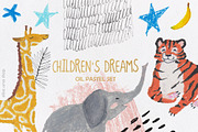 Oil Pastel Set | Children's Dreams, an Animal Illustration by Elisa Ursa (Thumbnail 1 of 8)