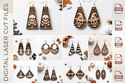 Halloween Earring SVG Collection, an Object Graphic by WoodoraCut (Thumbnail 1 of 11)