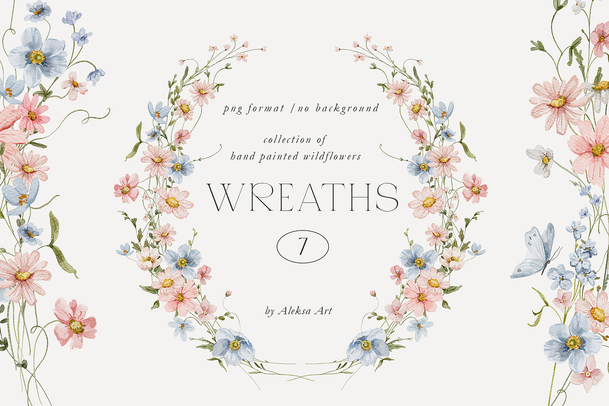 Watercolor Tiny Meadow, a Decorative Illustration by AleksaArt (Photo 7 of 13)