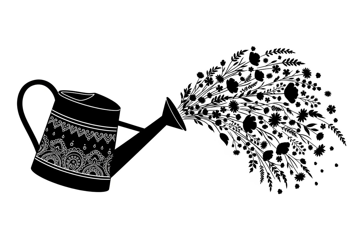 Floral Watering Can Design Bundle, an Illustration by Gaye Art (Photo 8 of 31)