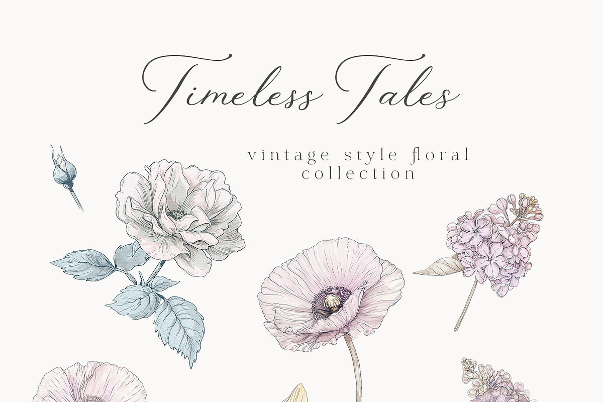 Vintage Floral Bundle, an Object Illustration by studioequinox (Photo 61 of 65)