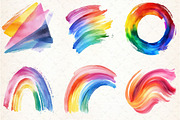 Watercolor Colorful Brushstroke Clip, an Illustration by Libby Wishes (Thumbnail 5 of 5)