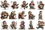 Whimsical Funny Grandpa Clipart, an Illustration by OK Design (Thumbnail 3 of 6)