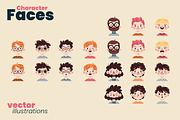 Character Faces Set, a Person Illustration by moja doodle (Thumbnail 7 of 7)
