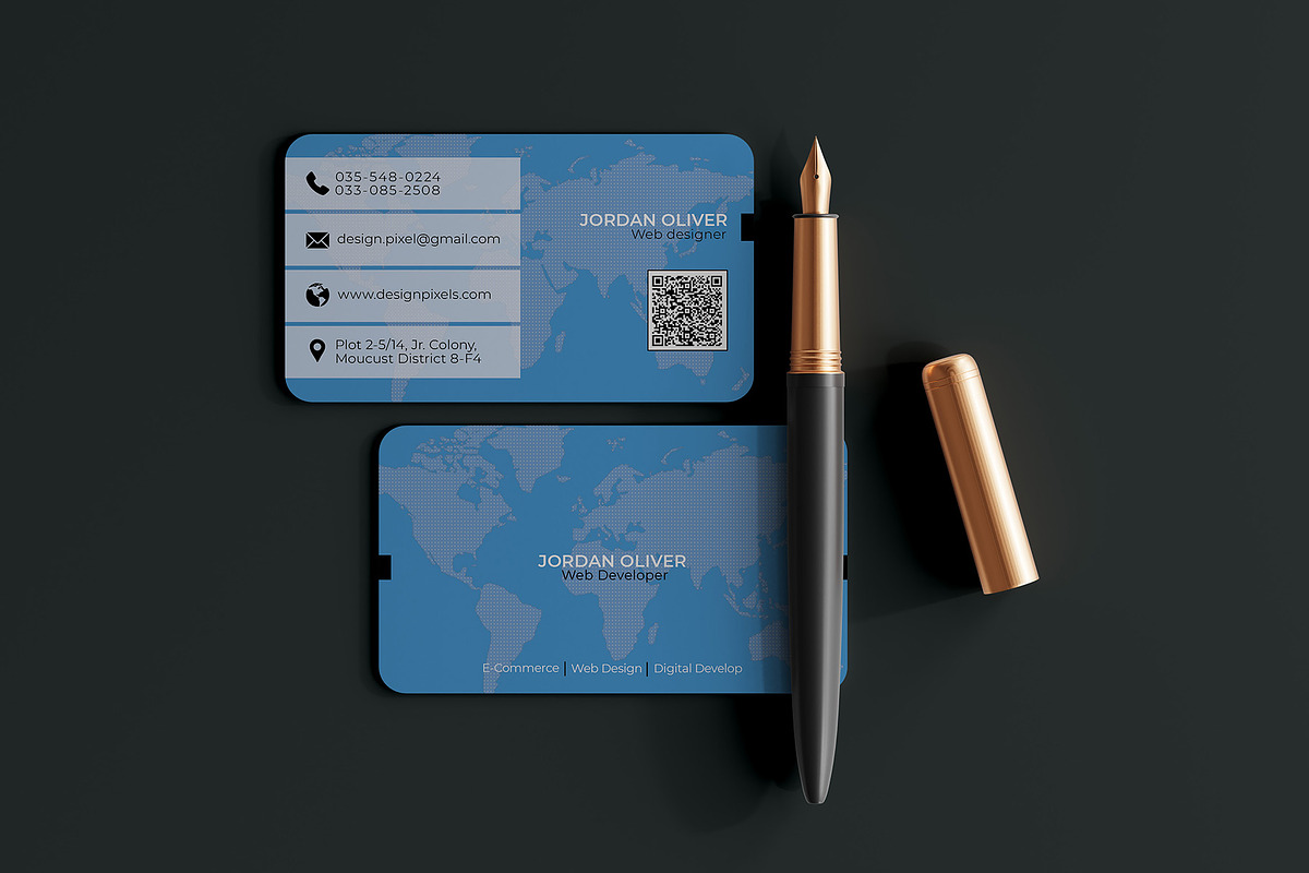Modern Corporate Business Card, a Business Card Template by Saman Osama (Photo 4 of 4)
