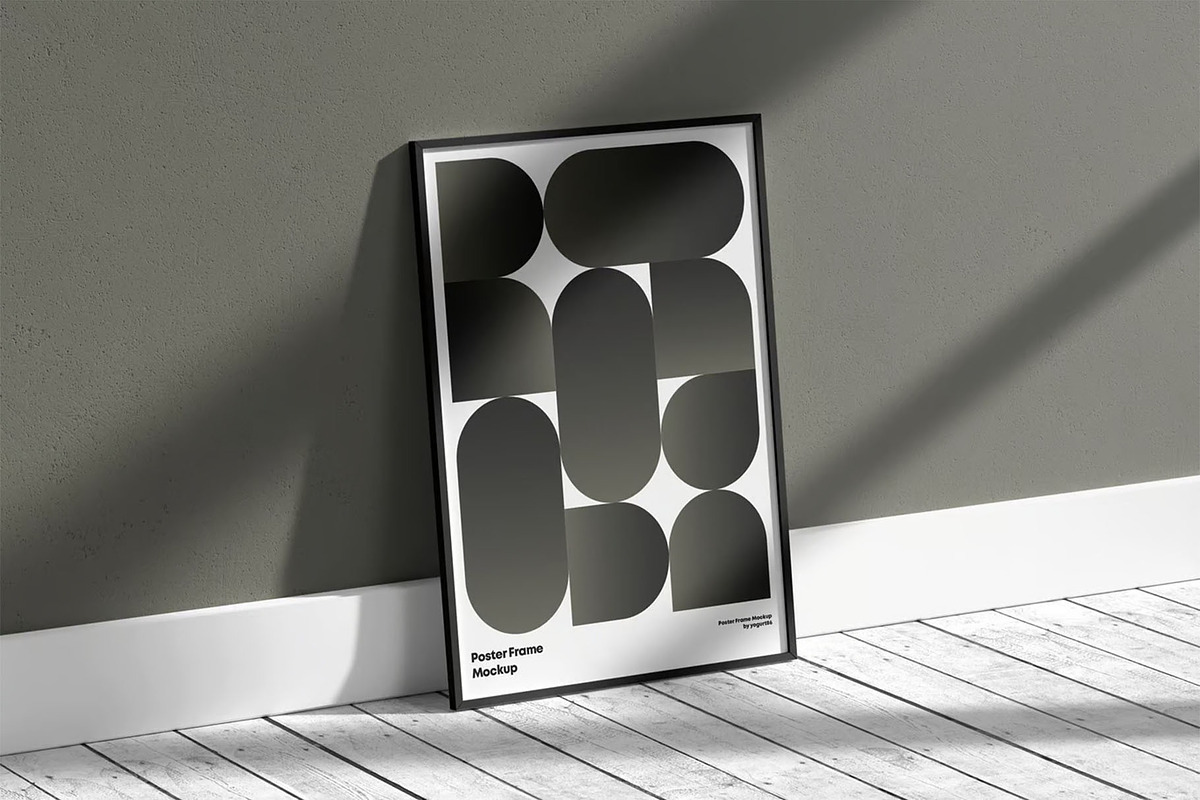 Poster Frame Mock-up, an Advertising Mockup by Se٧enStudio (Photo 9 of 16)