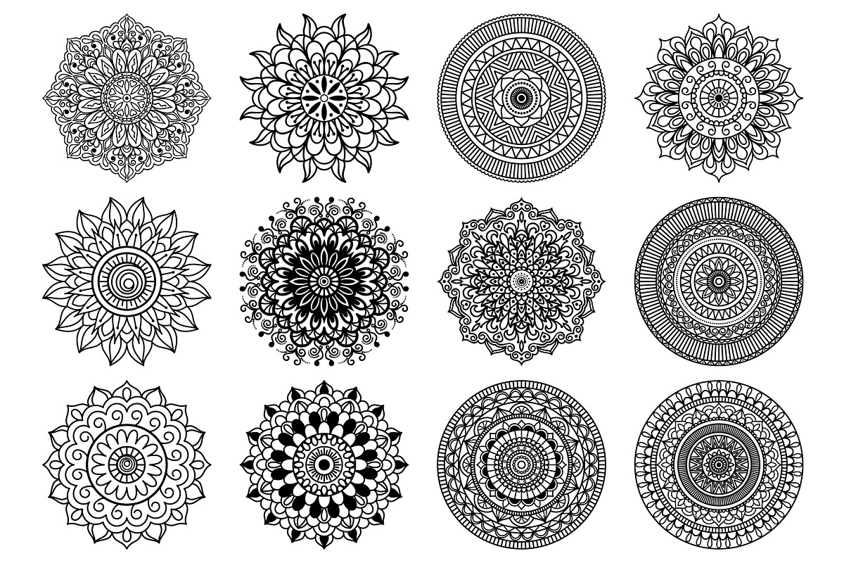 Set of 18 seamless pattern Mandala, a Pattern Graphic by NataLito (Photo 11 of 11)
