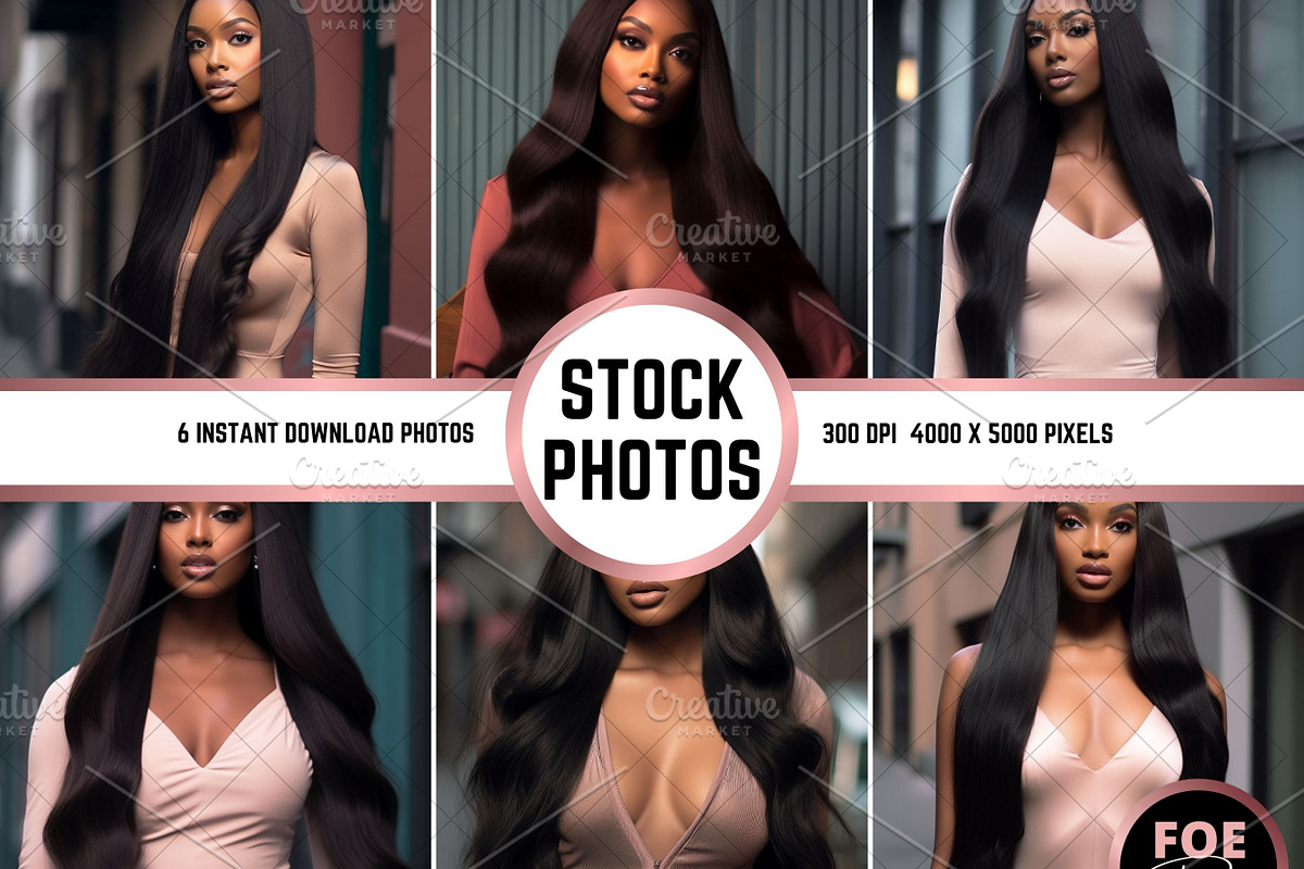 African American Glam Stock Photo, a Beauty & Fashion Photo by Foedesigner (Photo 1 of 3)