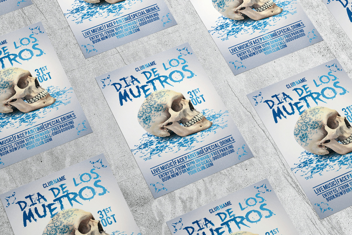 Dia De Los Muertos 3, a Flyer Template by What a Story (Photo 4 of 5)
