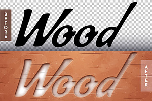 Wood Arving Editable Text Effect