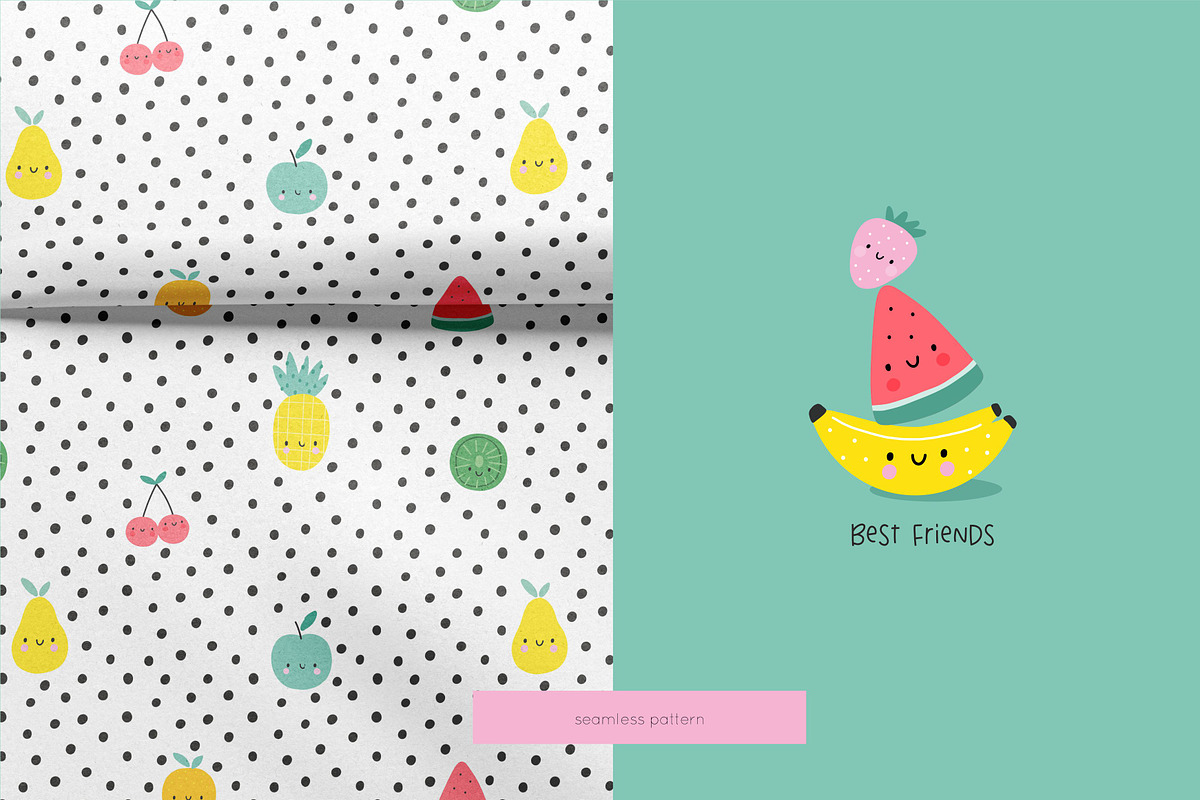 Be Cool - cute cartoon summer fruit, a Decorative Illustration by Barkova Nadya (Photo 5 of 7)