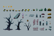 Spooky Cemetery - Platformer Tileset, a Graphic by LudicArts (Thumbnail 4 of 8)